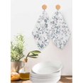 thumbnail image 2 of Spring Flowers Kitchen Dish Towels for Drying Dishes Set of 3, Blue Pink Floral Leaves Pastoral Botanical Waffle Weave Microfiber Hand Tea Bathroom Towels Quick Dry & Absorbent Towel 12x12, 2 of 7
