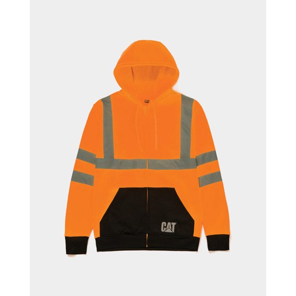 Men's Hi-Vis Full Zip Colorblock Hoodie | CAT® WORKWEAR