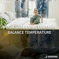 thumbnail image 3 of Fsddascl Christmas Coastal Blackout Curtains for Bedroom/Living Room, Thermal Insulated Kitchen Curtains, Blue Snowman Pine Tree Starfish Coral Grommet Darkening Window Treatment Drapes 52"x63"x2, 3 of 6