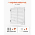 thumbnail image 4 of VEVOR Double Saloon Doors, 32"W x 36" H Arched Top Interior Swinging Cafe Doors, Premium Pine Wood, with Hinges & Hardware Kit, Easy to Install, for Hallway Kitchen Bar Pub Entrance, White, 4 of 9