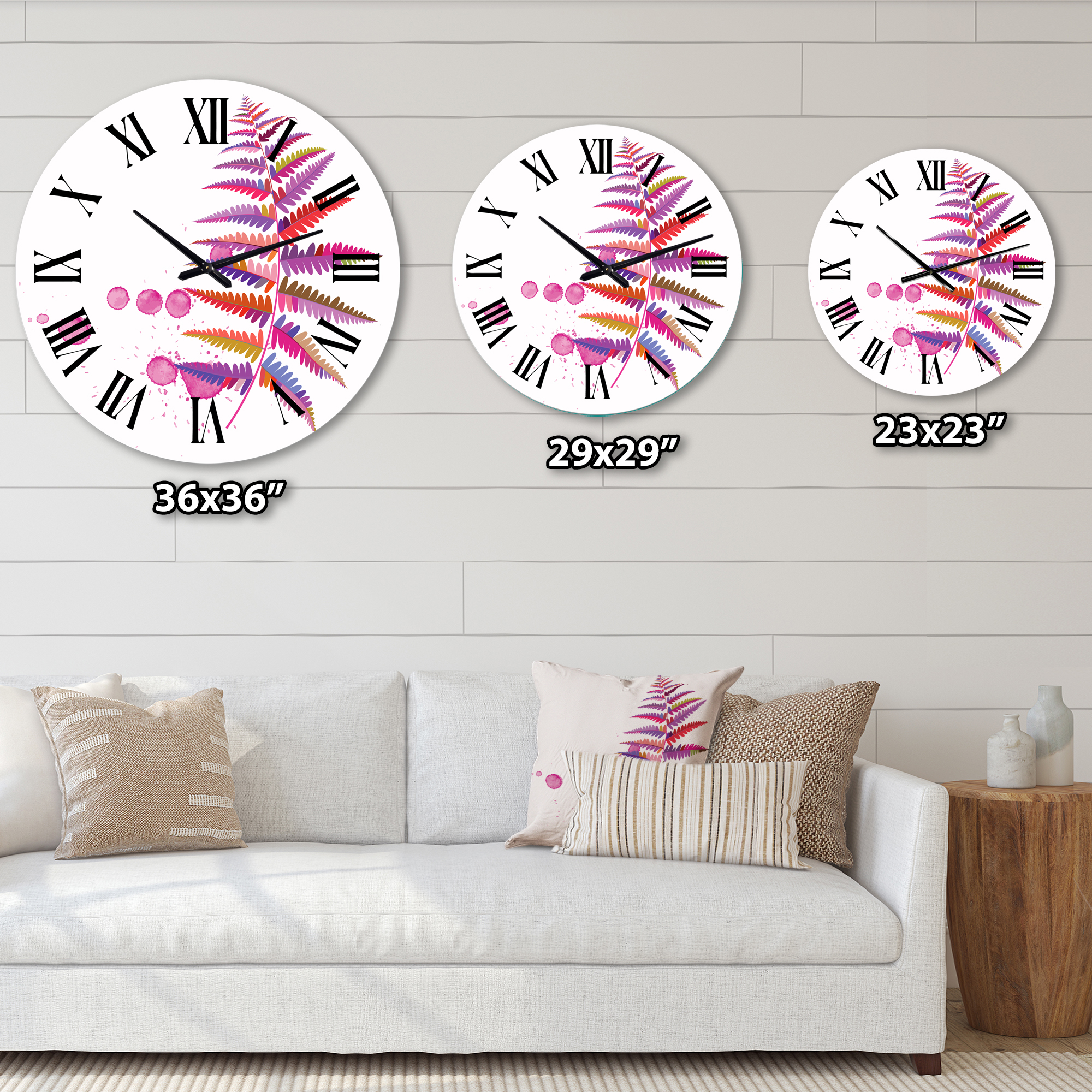 Designart 1 in Farmhouse Wall Clock