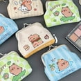 thumbnail image 2 of Small Storage Bag Cartoon Capybara Coin Pouches Coin Purse with Kiss Lock PU Leather Wallet Change Bag for Girl, 2 of 8