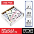 thumbnail image 2 of 2000 Pack Multicolored Paper Coat Check Tickets -Medium-Sized- Numbered, Room Check Tags, For Stores, Bars, Hotels, Event Venues & Restaurants, 2 of 6