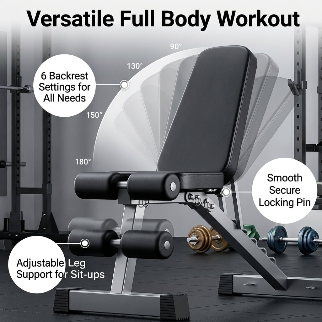 Adjustable Weight Bench Training Fitness Multiuse Dumbbell Bench