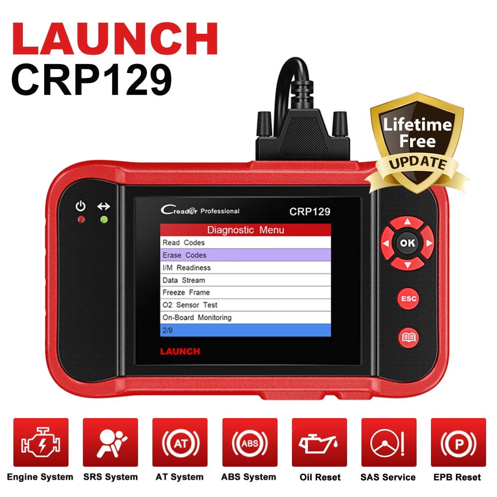 CRP 123 OBD2 Scanner Lecteur de Code de ABS/SRS/Transmission/Moteur Outil de Diagnostics avec Carte 1 GB LAUNCH CR Series XP31 CRP123