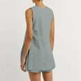 thumbnail image 3 of RMGVDSD Womens 2 Piece Linen Sets Summer Outfits Sleeveless V Neck Botton Down Tank Tops And Shorts Matching Set Vacation Beach Sweatsuits, 3 of 8