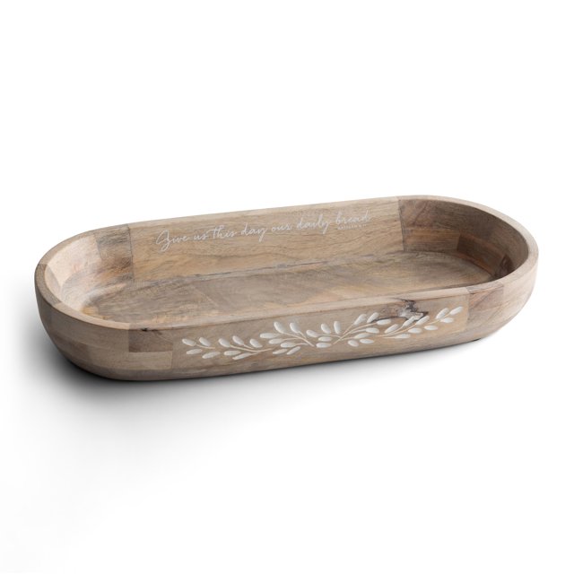 DaySpring, Give Us This Day, 21" Wooden Dough Bowl