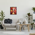 thumbnail image 2 of Stupell Industries Bold Frida Kahlo Portrait Floral Poppies Pattern Painting Jet Black Floating Framed Canvas Print Wall Art, Design by Diane Neukirch, 2 of 6