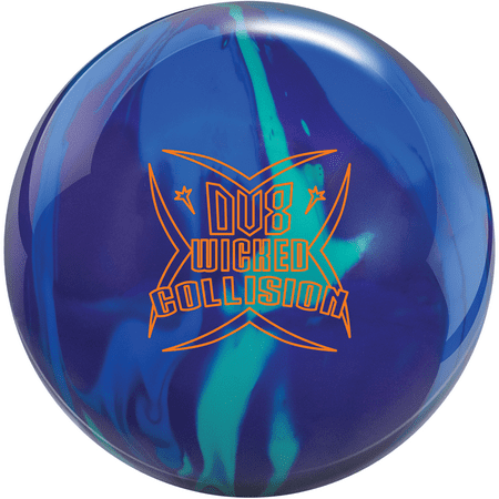 DV8 PRE-DRILLED Wicked Collision Bowling Ball - Royal Blue/Purple/Teal 13lbs