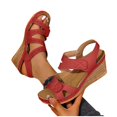 thumbnail image 4 of Gspmoly Sandales pour Femmes, Sandales Compensées Décontractées à Bout Ouvert pour Femmes avec Bride de Cheville Ajustable, Semelle Intérieure Rembourrée Confortable et Couleurs Unies Polyvalentes pour la Mode de Printemps et d'Été Sandales pour Femmes, 4 of 4
