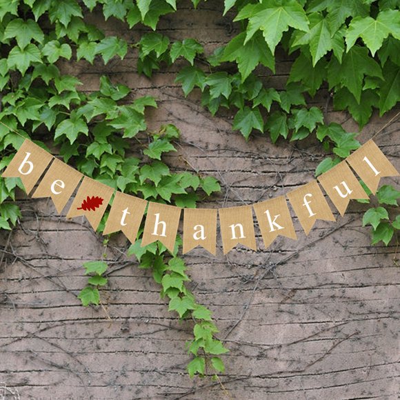 YSNOOWE Beige Con Banner De Letras En Lino Ideal Para Acciones De Gracias