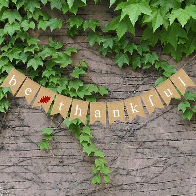 YSNOOWE Beige Con Banner De Letras En Lino Ideal Para Acciones De Gracias