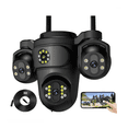 thumbnail image 2 of "Cámara De Seguridad Wifi Exterior 360° Tres Lentes Alarma LAB.G Negra ", 2 of 5