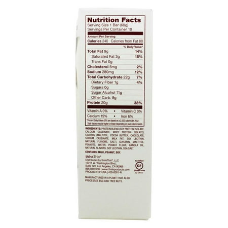 Think thin nutrition label