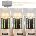 thumbnail image 3 of DingLiLighting 6 Light Modern Ceiling Light Grey Flush Mount Drum Pendant Light Hanging light Fixture for Living Room, Dining, Bedroom, Kitchen, Hallway, 3 of 8