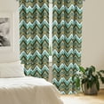 thumbnail image 2 of Ambesonne Ethnic Curtains, Boho Zigzag Lines, Pair of 28"x84", Multicolor, 2 of 5