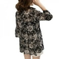 thumbnail image 3 of Promotion Liquidation Blouses Femmes Blouse Broderie Florale Été Manches Longues Mode Décontractée Chemise Féminine Hauts Femmes W13, 3 of 5