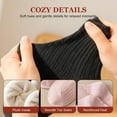 thumbnail image 3 of 5 pairs Womens Solid Mid Calf Socks, Thick Knit Warm Socks for Winter, Soft Breathable Cozy Boot Socks, Gifts for Women, 3 of 9