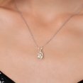thumbnail image 3 of Gem Stone King 0.65 Ct Oval Peach Morganite 925 Sterling Silver Pendant with Chain, 3 of 6