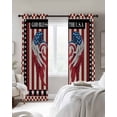 thumbnail image 4 of Independence Day Kitchen Curtains Red Blue U.S Flag Wings Stripes Plaid Cafe Short Curtains for Bathroom Blackout Window Curtain Small Window Treatment Drapes for Bedroom Living Room 27.5"x39"x2, 4 of 9
