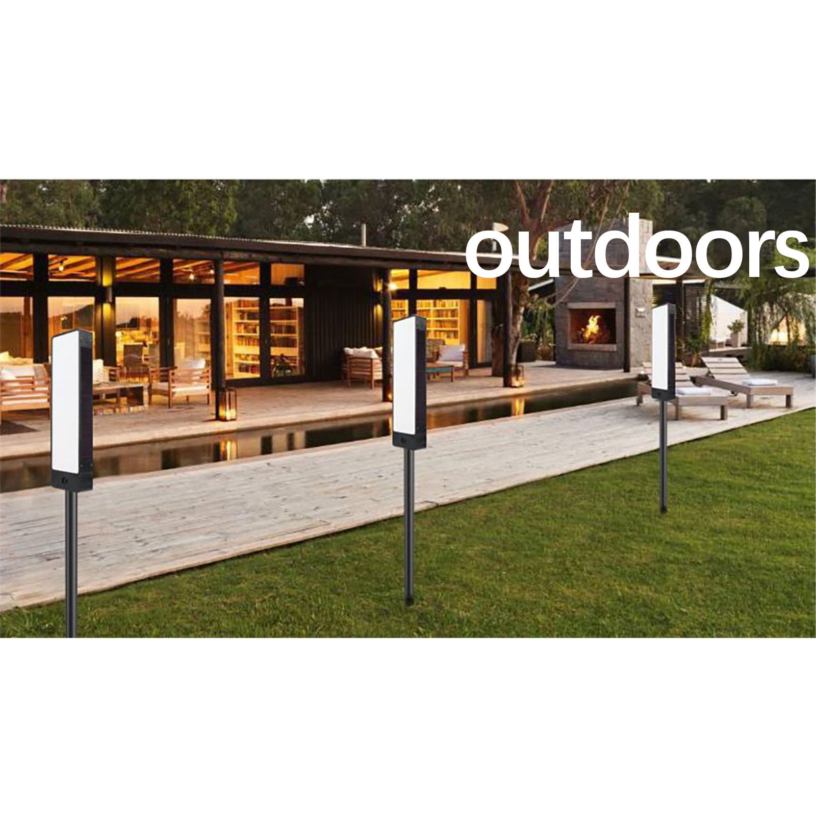 Solar Powered LED Address Sign with Ground Stake, Lighted House Numbers for Yard, Dual Color Warm/White, Automatic Dusk-to-Dawn Outdoor Street Number Plaque (IP44)