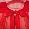 thumbnail image 4 of Hooded Sheer Cape, Red Full Length Mesh Wrap, 59.06inch, 4 of 7