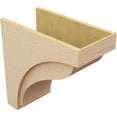 thumbnail image 5 of 12"W x 24"D x 24"H Classic Helena Rough Cedar Woodgrain TimberThane Corbel, Primed Tan, 5 of 6