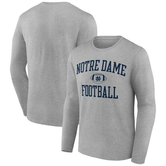 Men's Gray Notre Dame Fighting Irish First Sprint Team Long Sleeve T-Shirt