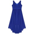 thumbnail image 3 of Alvivi Kids Girls Shiny V Neck Chiffon Party Dress Bridesmaid Wedding Gown, 3 of 7
