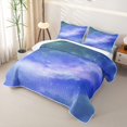 thumbnail image 3 of jejeloiu Blue Purple Galaxy Star Twin Quilt Set Kids,Dreamy Magical Sky Pattern Twin Coverlet Set For Girls,2pcs, 3 of 7