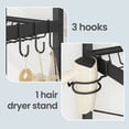 thumbnail image 6 of LEDREM 68.1-Inch Over-the-Toilet Storage Organizer, 4-Tier Bathroom Shelf with Adjustable Shelves, Basket & 3 Hooks, Space-Saving Design, Ebony Black, 6 of 6
