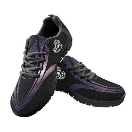

Summer Purple Ladies Lace Up Sport Running Shoes For Women Sneakers 2023 Woman Casual Shoes Dog Paw Pattern0 Mesh Womens Flats