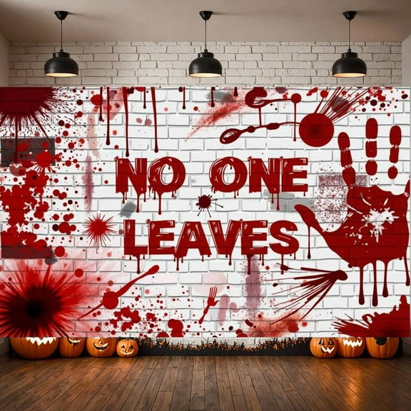 Horror Halloween Scary Blood Splatter Backdrop Red Blood Dripping Ghost Shadow Zombie Vampire Photography Background Studio