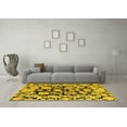 thumbnail image 3 of Ahgly Company Indoor Rectangle Abstract Yellow Modern Area Rugs, 7' x 9', 3 of 4