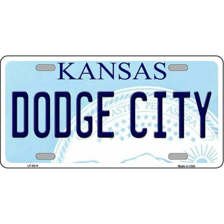 Dodge City Kansas Novelty Metal License Plate LP-6614
