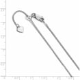 thumbnail image 2 of Sterling Silver Jbsp's Adjustable 1.3mm Spiga Chain (30 X 1.3) Made In Italy fc15-30, 2 of 5