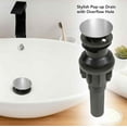 thumbnail image 2 of Bathroom Sink Pop-Up Drain Assembly with Overflow for vanity, Chrome, 2 of 10
