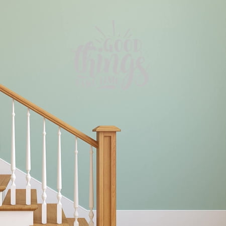 VWAQ Good Things Take Time Motivational Wall Decal Inspirational Home Decor