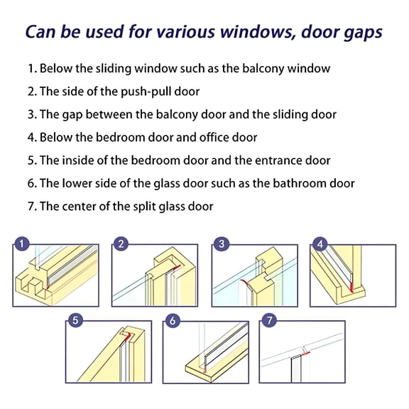ICERUN 2026 New Window Seal Strip Rubber Seal Foam Tape Door Bottom Seal Strip Stopper Exterior Door Seals for Door Frames Weather Stripping 1/2" Wide Front Door Trim Seal Clear Weather Stripping