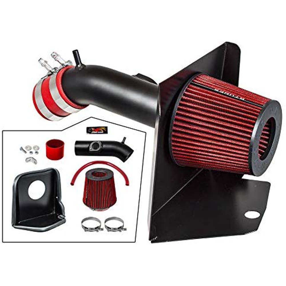 RTUNES RACING BLACK HEAT SHIELD COLD AIR INTAKE Compatible For 2014