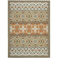 thumbnail image 4 of SAFAVIEH Veranda Moriah Geometric Indoor/Outdoor Area Rug, Green/Terracotta, 8' x 8' Round, 4 of 10