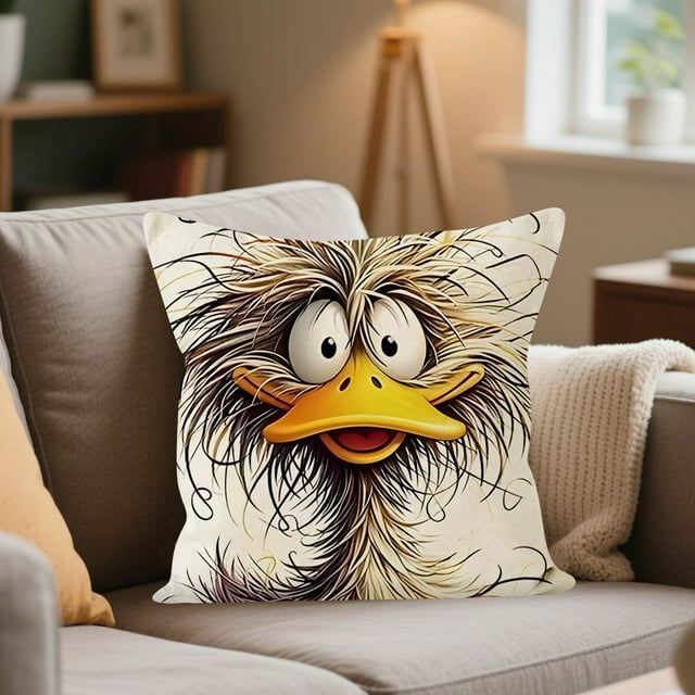 Funny Bird Pillowcase New Linen Print Cushion Cover Cushion Cover Copper Pillowcase Pillowcases Percale Earthing Pillowcase Body Pillows for Adults Oversized Pillowcase Zippe Silk Pillowcase Zippe