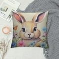 thumbnail image 2 of Heduofu Bunny Pillow Easter Pillow Covers Red Colorful Flowers Pillow Cases Easter Pillows Decorative Throw Pillows Spring Home Decor for Couch Bed Sofa White, 2 of 5