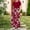 Red, variant on Fatuov Casual Dress for Girls with Pocket Loose Fit Printed Soft Long Dress for Summer Crew Neck Dress Size 5 Years