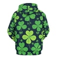 thumbnail image 3 of Green Clover Pattern 3D Print Hoodie Men Women Autumn Thin Pullover Sweatshirt Vintage Streetwear Tops, 3 of 6