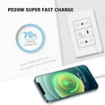 thumbnail image 2 of White Italy Chile Outlet with USB Smart Type-c Fast Charging,Dual USB Wall Socket Chile Plugs Plastic Panel Light Switch Sat TV, 2 of 5