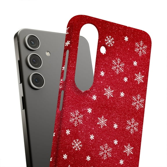 For Samsung Galaxy S22 Plus, Hard Shell, Snowflake Red 1 Print, USA