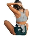 thumbnail image 3 of kurtrusly Nouveau Maillot de Bain une-Pièce à Rayures Imprimé Multicolore pour Femmes, 3 of 6