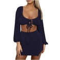 thumbnail image 1 of Moda mujer verano chaleco Camis falda traje conjunto manga corta vendaje Sexy conjuntos Wmkox8yi  bvn3316, 1 of 8