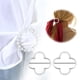 thumbnail image 2 of Elegante broche para bufanda con anillo decorativo de alta gama para ropa, con perlas y pedrería (plateado), 2 of 2